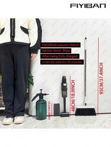 FIYIBAN Powerful Cordless Handheld Vacuum Cleaner Set - Lightweight And Portable Design, Strong Suction Power, Suitable For Home And Car Use, Christmas And New Year Gift - Multicolor - View 6