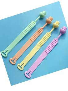 4pcs Silicone Mushroom Shaped Toilet Seat Lift Handles, Cute Toilet Lid Lifter, Toilet Seat Cover Lifting Tool, Bathroom Anti-Splash Toilet Seat Grip Handles - Multicolor - View 9