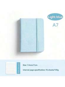 A7 Notebook, Leather Bound Memo Pad, Pocket Notebook, Mini Portable Personal Diary, Small Macaron Meeting Notebook, Suitable For School And Daily Use - Multicolor - View 6