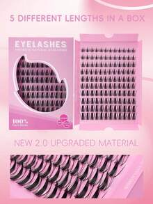 120pcs D-Curl Flare False Eyelashes, 10-18mm Cartoon Eyelash Clusters, D-Curl DIY Eyelash Extension, Moisturizing & Outward Curling, Anime Style Individual Lashes, Ultra-Thin Invisible Lash Band, Create Manga-Inspired Lash Look - D - View 5