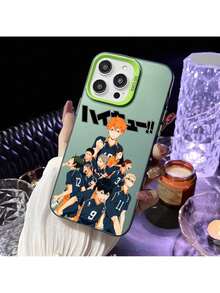 Funda de teléfono de anime H-Haikyuu Oya Volleyball compatible con 16 15 14 13 12 11 Pro Max Plus – Cubierta trasera de TPU suave de colorido degradado, funda compatible con funda  17 pro max, funda  17 pro, funda  17, funda  16, funda  16 pro max, funda  15 - Z1 - Ver 8