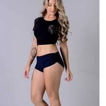 Fluxx Black Menstrual Nighttime Panties/Shorts - 黑色 - 查看 3