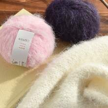 8pcs/Pack, Alpaca Mohair Yarn, Clear Colors, Soft & Comfortable Yarn Balls, For Knitting Sweaters, Crocheting Scarves, 30 Color Options - Thousand-times-a-millennium Alpaca Horse Sea - View 7