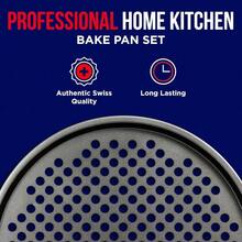Non-Stick Pizza Pan With Holes - 13-Inch Perforated Pizza Crisper Carbon Steel Pizza Pan - 1 Round Pizza Trays - màu đen - Xem 4