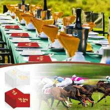 D100 Pcs Horse Racing Derby Jockey Party Napkins Horse Themed Beverage Cocktail Luncheon Napkins For Derby Day Kentucky Birthday Party Decorations Plies - 紅白 - 查看 5