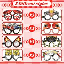 TendenciaEersida Gafas de Sol con Diseño de Coche de Carreras Accesorios para Fotos de Coches de Carreras Suministros y Regalos para Fiestas de Carreras Temática de Coches de CarrerasCalidad premium - 1 - Ver 4