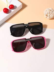 2 piezas Gafas de moda de marco cuadrado clásico casual de policarbonato para niños y niñas de 8 a 14 años para uso al aire libre - Multicolor - Ver 5