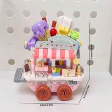 迷你城市街景积木套装，包含花店、文具店、小吃店、礼品店、商场，适合建筑爱好者，趣味十足的小规模搭建挑战，DIY创意家居装饰，房间装饰玩具，DIY益智玩具，成人积木套装礼物，适合节日、生日、圣诞节、情人节、复活节、母亲节、父亲节等场合的礼物。 - 城市街景迷你積木 - 查看 12