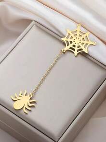 AMAXER 3pcs/Set Stainless Steel Spider & Spider Web Pendant DIY Jewelry Making Supplies, Wholesale Holiday Gift - Animal Series - View 3