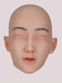 Silicone Mask Full Makeup Cosplay Head Mask Beauty Mask Silicone Crossdresser Head-Mounted Beautiful Exquisite Makeup Mask With Realistic Skin Texture For Halloween, Masquerade Party,Cosplay,Cross-Dressing,Transgender, - Multicolor - View 3