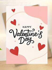 1张“情人节快乐”独特情人节贺卡，5颗心和星星设计，送给爱人的最佳礼物，高品质贺卡，带信封（12x17厘米）/（4.72x6.7英寸） - 彩色 - 查看 13