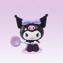 Miniso Ozdoba w kształcie pudełka na niespodzianki z serii "Cukierek albo psikus", kostiumy na Halloween i urocze detale, materiał PVC, wiele stylów, opcjonalnie, idealna do dekoracji biurka i kolekcji pudełek na niespodzianki (1 szt. losowo wysyłana) - Wielokolorowe - Zobacz 6