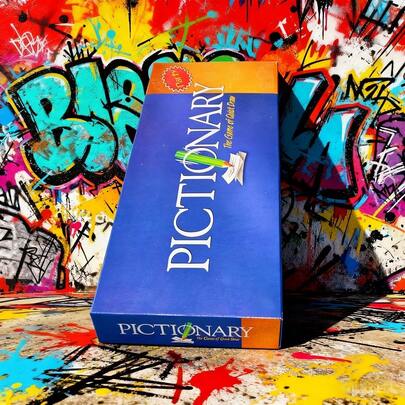1 Bộ trò chơi bài Pictionary, trò chơi tương tác trên bàn, trò chơi vẽ và đoán sáng tạo, đêm tiệc, trò chơi tụ họp, quà tặng Halloween và Giáng sinh!