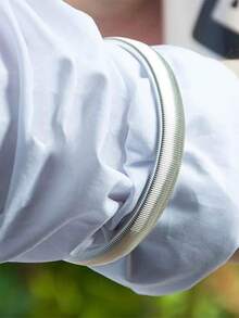 1/2/6PCS Sleeve Garters Anti-Slip Shirt Sleeve Holders Garters Stretch Metal Armbands For Women Men - Multicolor - View 11