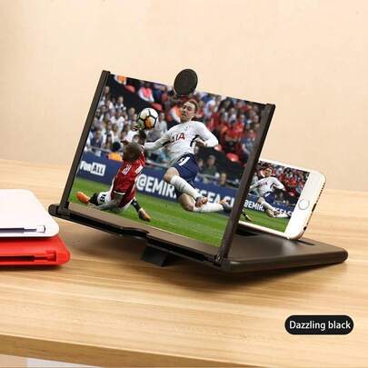 High-Definition Magnifying Glass Stand For Mobile Phone Screen - Easily Turn Your Phone Into A Tablet, Freeing Your Hands. Eye-Protecting Design, Foldable And Portable, Hands-Free Viewing, Compact Design, Adjustable Stand, High-Quality Stand, Tablet Adapter, Perfect For Smartphone Users And Video Viewers.