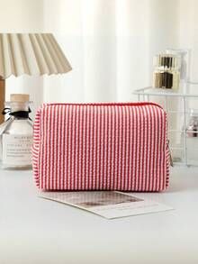 حقيبة كلاتش من الشيفون المنقوش، حقيبة أدوات التجميل المنقوشة، حقيبة منظمة للنساء، حقيبة عودة إلى المدرسة، حقيبة سفر، حقيبة سفر للشاطئ/الصيف، حقيبة مستحضرات تجميل للطالبات، لوازم عودة إلى المدرسة - متعدد الألوان - مشاهدة 13