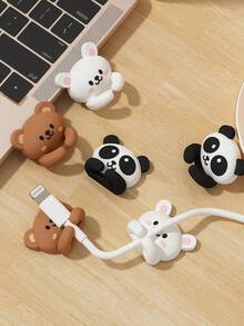 1pc Desk Cable Management Clip, Self-Adhesive Cable Organizer Suitable For Desk, Bedside, Wall, Car, Dorm And Office, Cute Headphone Cord Holder, No Drilling Required, Cable Management Accessory, Essential For Back To School - Multicolor - View 6