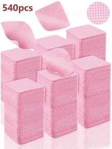 1000pcs Lint-Free Nail Wipes – Professional Gel Nail Polish Remover Pads & UV Cleanser Tissues For Manicure Prep And Finish, Unscented Nail Cleaning Paper Pads For Acrylic Nails, Press-On Nails, Nail Tools & Salon Supplies, Bulk Nail Art Cleaning Essentials For Home, School & Beauty Studios - Pink - View 12