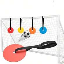 1/4pcs Soccer Goal Training Target, Adjustable Strap Length, Hanging Shot Practice Trainer, Improve Accuracy, Suitable For Soccer, Baseball And Other Sports, Soccer Training Target Disc, Soccer Sports Accessories, Soccer Training Equipment, Durable TPE Material, Improve Hit Rate, Perfect Choice For Soccer Field Equipment, Outdoor Sports Accessories, Outdoor Activities, Sports Equipment, Soccer Gift, Men's Gift, Soccer Matches - Multicolor - View 2