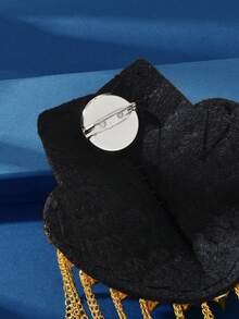 2件朋克风金色铆钉装饰肩章，可拆卸流苏链金属肩章，服装配饰 - 金色 - 查看 5