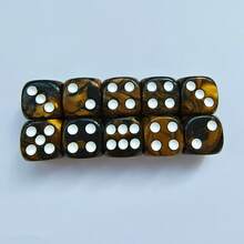 10pcs/Pack Best Seller Marble Acrylic Polka Dot Dice, Dual-Color Dice, 16mm Rounded Square Multicolor Checkerboard Game Accessories, Suitable For Tabletop Games, Entertainment, Parties - Multicolor - View 19
