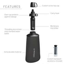 Peak Series Filtro de agua - 1 L, gris montaña oscuro, protege bacterias y parásitos, ultracompacto y versátil(Dark Mountain Gray 0.7 Litros) - Multicolor - Ver 3