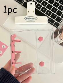 Mini 3 Holes Macaron Binder Cover, Double Buckle DIY Collect Book, For 3 Inch Postcards, Idol Kpop Cards,School Supplies, Back To School, Album Design, Durable Organizer Binder Notebook Cover Loose-Leaf Organizer For Daily Planning And Note-Taking, Office Supplies