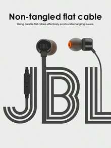JBL T110 Wired Earphone With 3.5mm Interface For Gaming PC And Cellphone Calling, In-Ear Stereo Earbuds Headset - Black - View 5