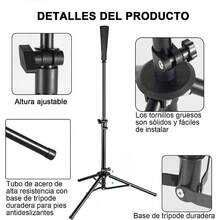 Base Entrenadora De Bateo, Playera de bateo de bisbol, Trpode de Softball Ajustable, para Viajes, porttil, trpode de Goma, para Practicar bateo, con Bolsa de Transporte - inicial - Ver 4