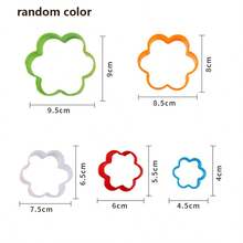 Set de 5 piezas/1 set de cortadores de galletas, set de cortadores de galletas, set de cortadores de formas de sándwich, fondant, pastel, fruta y verdura de varios tamaños (color aleatorio) - Multicolor - Ver 15