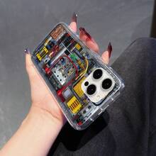 Funda de teléfono ultra-delgada a prueba de golpes y resistente a caídas para funda de teléfono - Funda de teléfono con motor mecánico de tecnología, adecuada para iPhone 11, 12, 13, 14, 15 Pro Max, 12 Pro Max, 13 Pro Max, 14 Pro Max, XR, 15, 15 Pro, 16, 16 Pro, 16 Pro Max, 17, 17 Pro, 17 Air, 17 Pro Max ¡Dale un toque chic a tu teléfono favorito con una funda elegante! - 1 pieza - Ver 4