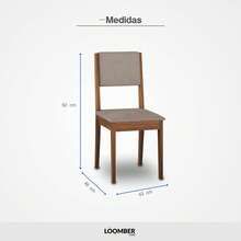 Sillas Manaus Café 2 Piezas Loomber - Marrón - Ver 2