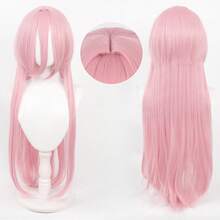 40英寸短款合成假发，带刘海，男女通用，适合男士佩戴，层次感直发，无胶耐热纤维，高密度，外观自然