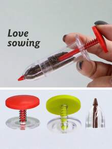 1pc Garden Seeds Dispenser, Mini Handheld Flower Grass Syringe Seeder Garden Seeds Dispenser Sowing Supplies For Garden Seeds - Multicolor - View 7