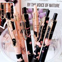 1pc,One Random Item,The Ins Style, High Appearance Level Black Frost Butterfly Press Pen, Student Office Gel Pen, 0.5mm Black, Is An Excellent Learning Stationery And School Supplies. It Is An Ideal Gift For Christmas And New Year, And An Excellent Stationery During The Back-To-School Season. - Multicolor - View 3