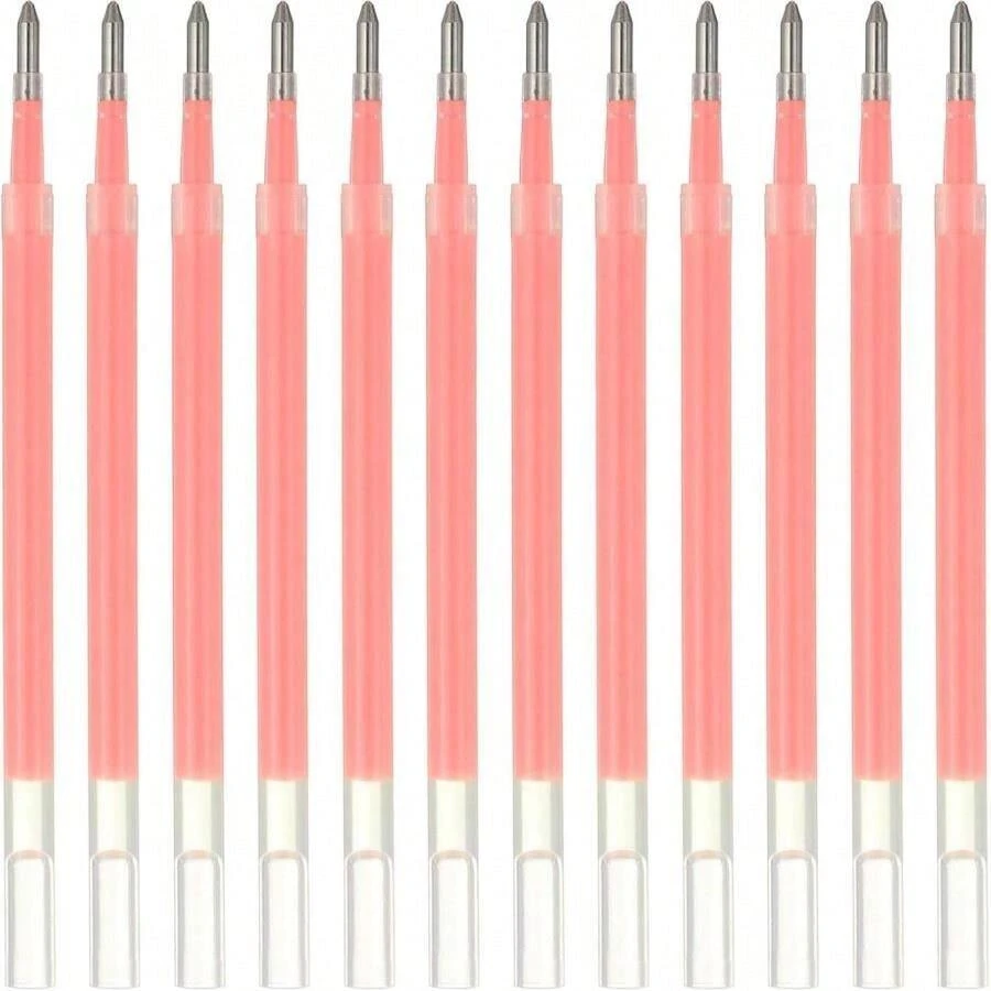 PATIKIL Gel Pen Refills, 12 Pcs 0.8mm Medium Point Pastel Coloring Gel Ink Pen Replace Refills For Retractable Click Pens Writing Drawing Doodling Office Study Classroom Supplies, Red - MàuE - Xem 1