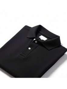 Men's Polo Shirt, Short Sleeve, Crocodile Print. - 黑鱷魚 - 查看 1