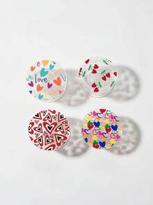 Soporte de teléfono móvil con cojín de aire con forma de corazón y cerezas, agarre de teléfono inteligente, soporte de funda adhesiva para teléfono, soporte de teléfono ajustable y conveniente, adecuado para todos los teléfonos - Multicolor - Ver 3