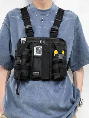 Men's Waist Bag, Summer Fanny Pack With Multiple Pockets, Fashionable Tactical Waist Bag For Outdoor Sports, Hiking, Cycling, Travel, Fitness, Running