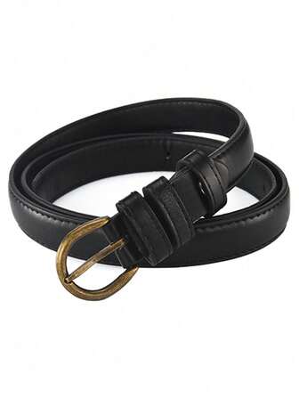 1/2pcs Korean Four Seasons Retro Needle Buckle Thin Belt Female Student Decoration Denim Thin Pants Belt With Skirt Belt Female