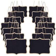 14 Pcs Chalkboards Signs 4. X 6.3 Inch Chalkboard Tags Hanging Message Board Chalkboard Labels Kitchen And Weddings - 黑色 - 查看 1