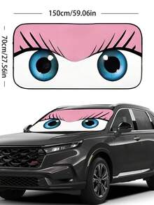 59.06 x 27.5 英寸可折叠汽车挡风玻璃遮阳罩，适用于轿车、SUV 的遮阳保护罩 - 150*70cm - 查看 14