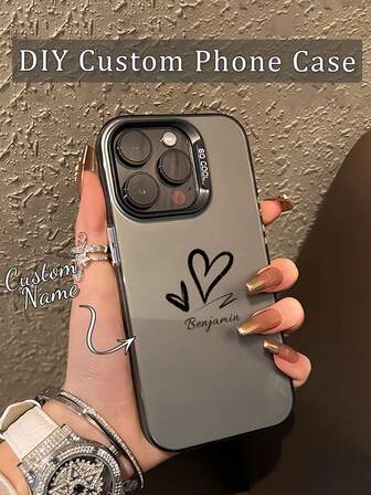 1 pièce Coque de téléphone personnalisable compatible avec Samsung S24 Ultra/S25 Ultra et Apple 17 ProMax/16/15/14 Plus/13 Pro/12 Pro Max/11/7P/XS/XR, en matériau PC dur, résistante aux rayures et aux empreintes digitales, design personnalisé pour individu, couple, famille, ami, sœur, anniversaire, cadeau d'anniversaire