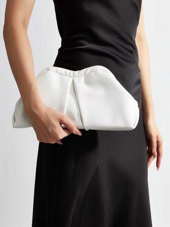 Retro Vintage Solid Color Clutch Wallet, All-Match Large Capacity Carry On Purse, Stylish PU Bag For Women, And For Wedding, Party, Prom, Dinner