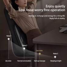 Shiatsu Neck & Back Massager With Heat, Massager Chair Pad With Deep-Kneading Nodes, Adjustable Seat Massager For Full Body Relaxation, Use At Home Office - 灰色 - 查看 6
