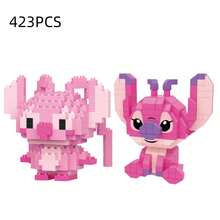 Stitch, Angel And Lilo With Stitch Are Luxury Building Block Toys, Suitable For Educational DIY Science, And Can Also Be Used As Desktop Decorations For Block Enthusiasts. They Are Ideal Birthday Gifts, Birthday Party Photo Props, And Back-To-School Supplies. They Are Also Suitable As Christmas Gifts, Birthday Gifts, And Cartoon Character Toys. - Multicolor - View 9