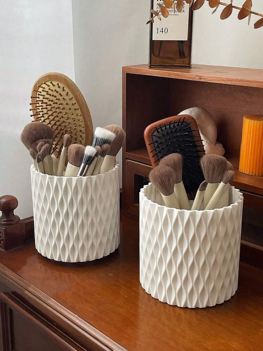 1 Hộp đựng mỹ phẩm bằng nhựa kiểu dáng hình học hiện đại, dung tích lớn, đa năng, thích hợp đựng đồ dùng nhà cửa, đi biển, nghỉ mát, phòng tắm, phòng ngủ, bàn trang điểm, đồ dùng làm đẹp đa dụng, quà tặng năm mới, Ngày Valentine, Ngày của Mẹ, Ngày của Cha, quà tốt nghiệp mùa hè, quà tựu trường. - Mẫu mới - Xem 1