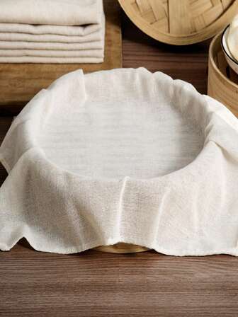 1PC Square Steaming Basket Cloth, Non Stick Steaming Cloth, Gauze, Household Steaming Cloth, Round Steaming Rice Basket Cloth