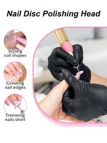 (#80#150#240Grit)60Pcs Sanding Paper With 1pc Metal Disc Nail Drill Bit 25mm Pedicure Disc Replacement Sanding Discs Bits For Nail Drill Foot Files Electric Remover Dead Manicure Tool Accessories - Multicolor - View 2
