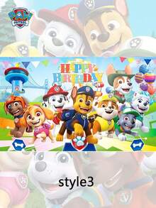 Paw Patrol 1件装卡通汪汪队生日背景幕布，节日派对装饰，场景布置道具，汪汪队卡通生日横幅，完美派对装饰，惊喜礼物，适合粉丝节日派对装饰，送给朋友的最佳节日礼物，派对氛围装饰，完美派对装饰，家居装饰，完美房间装饰，圣诞礼物，情人节礼物，理想的朋友生日庆祝礼物，纪念品，女士纪念品，可爱美学 - 彩色 - 查看 13
